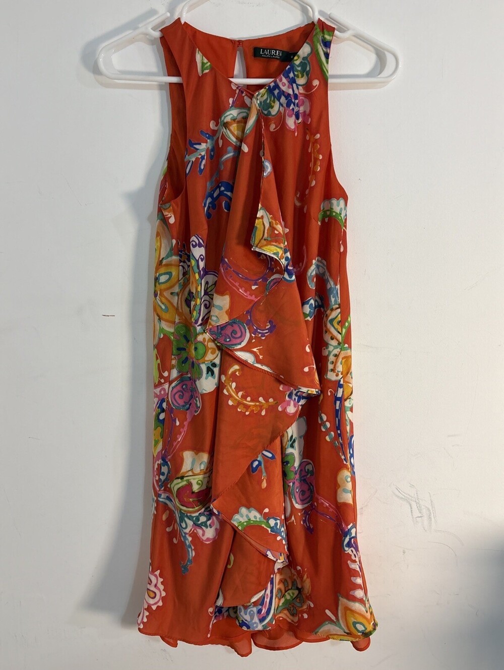 Lauren Ralph Lauren Sleeveless Mini Dress Floral Paisley Sz 2 NWOT